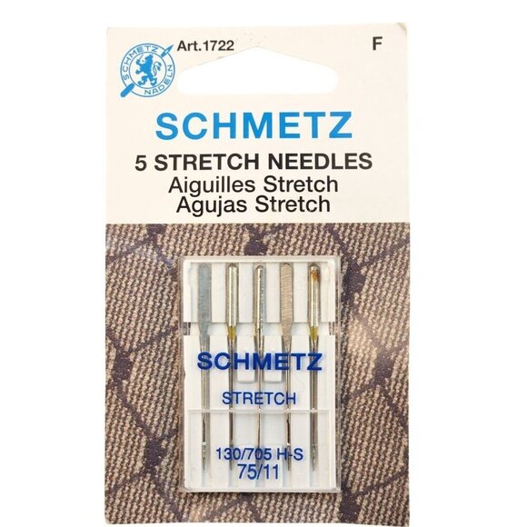 Schmetz Stretch Sewing Needles 130/705 H-S 75/11 Pack Of 5 For Stretch Fabrics f - Picture 4 of 4